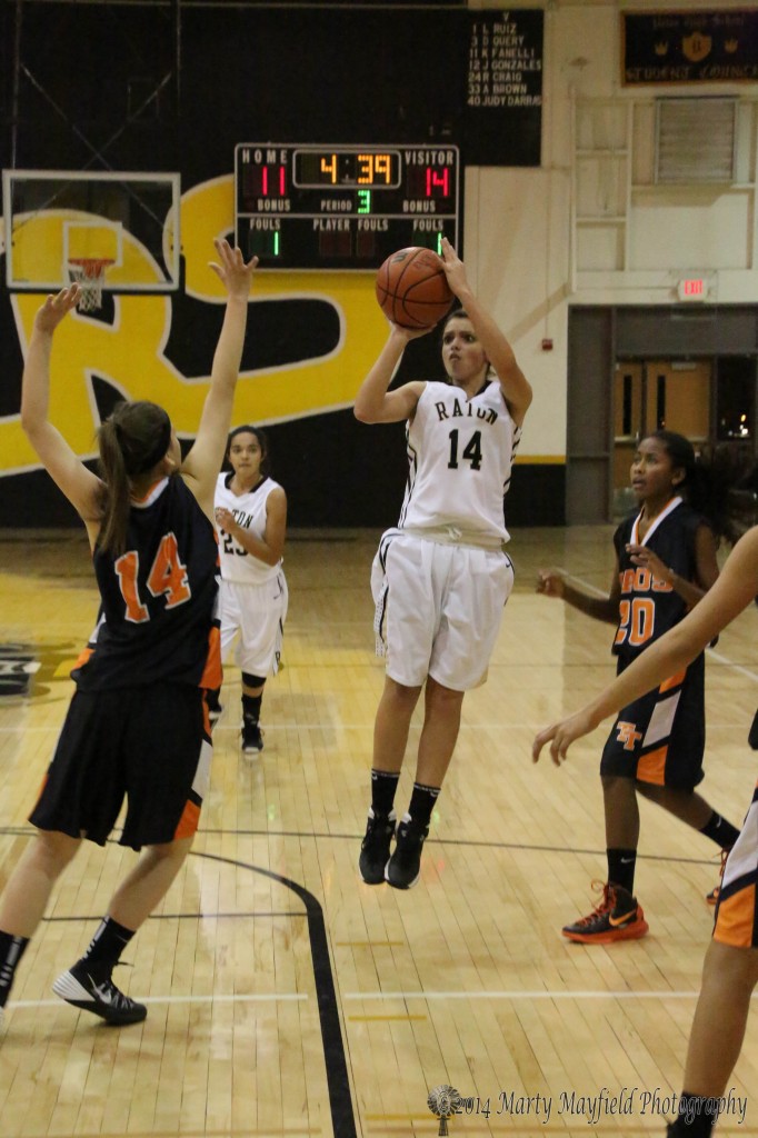 Breanna Pais makes it look easy as she goes up for the jumper during the JV game Friday night.