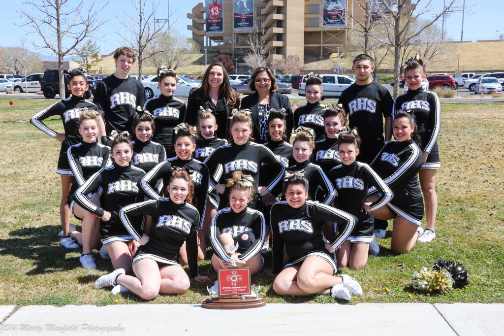 The 2014 State Spirit Competition A-AAA Co-ed Cheer Team. Congrats to our RHS Cheer team. 