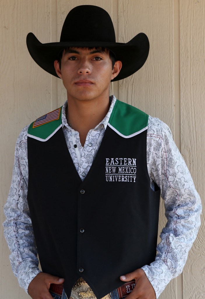 Irving Urquijo, a member of the ENMU rodeo team.