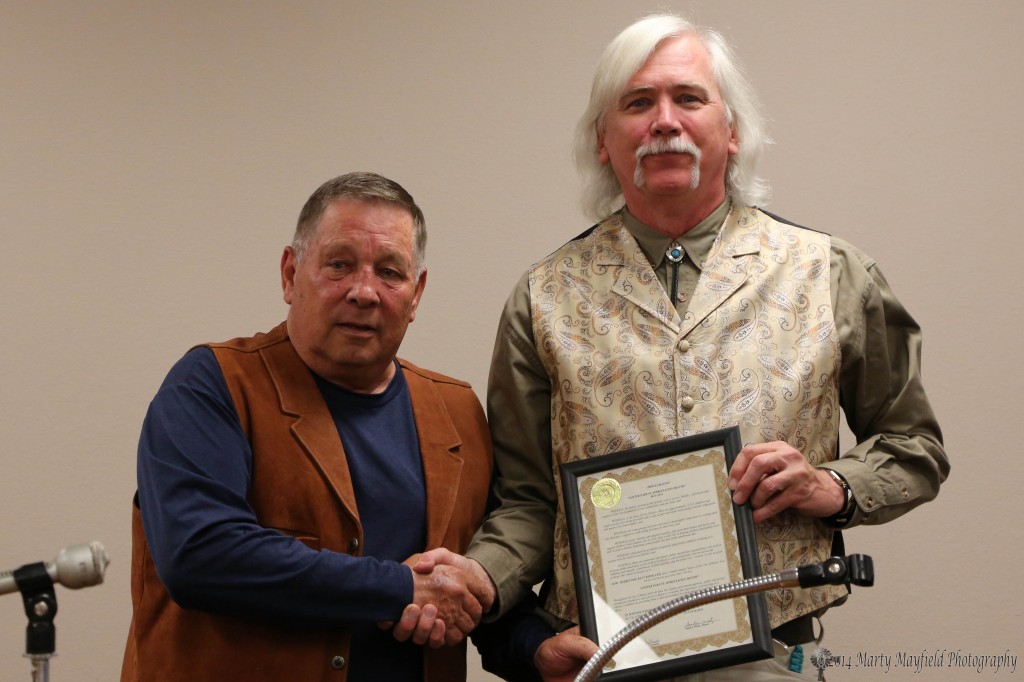 May is Foster Parent Appreciation Month expressing the need and appreciation for foster parents. Al Haberman accepted the proclamation from commissioner Ron Chavez. 