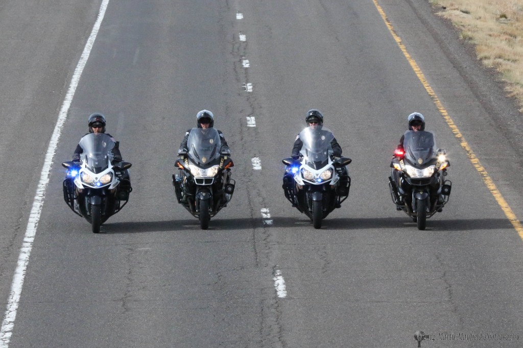 The Escort into Raton on Saturday for the Run for the Wall 