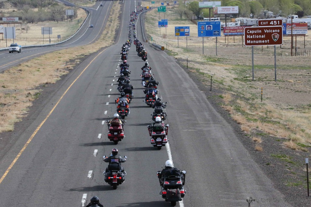 As seen from the Hereford St overpass above I-25 Saturday morning