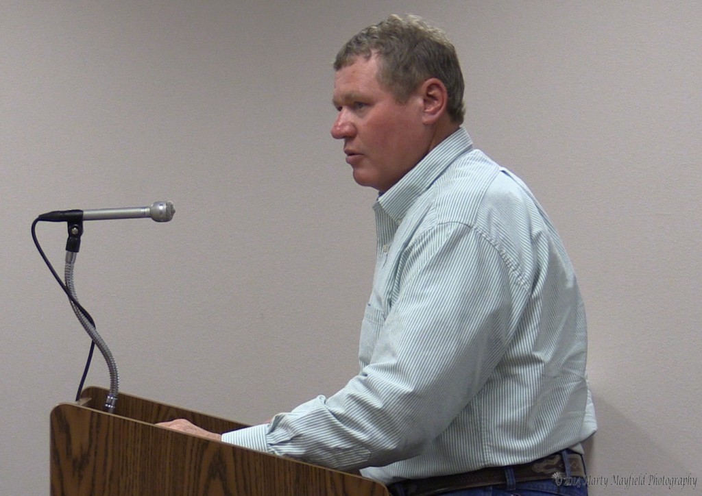 Scott Berry spoke to commissioners about solid waste, which includes some new regulations in the works and the new convenience center.
