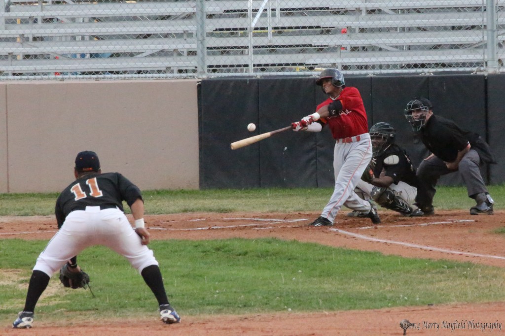 Omar Artsen hit a home run in the first inning to help the Fuego put four runs on the board.