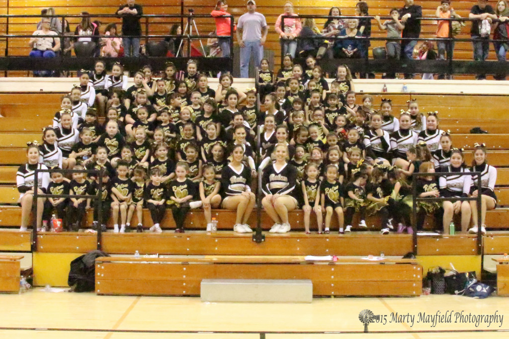 Cheer Coach Linda Ortiz said it was one of the biggest groups they have had for the Lil Cheer Clinic that the Raton Cheer Squads put on each year during basketball season. 