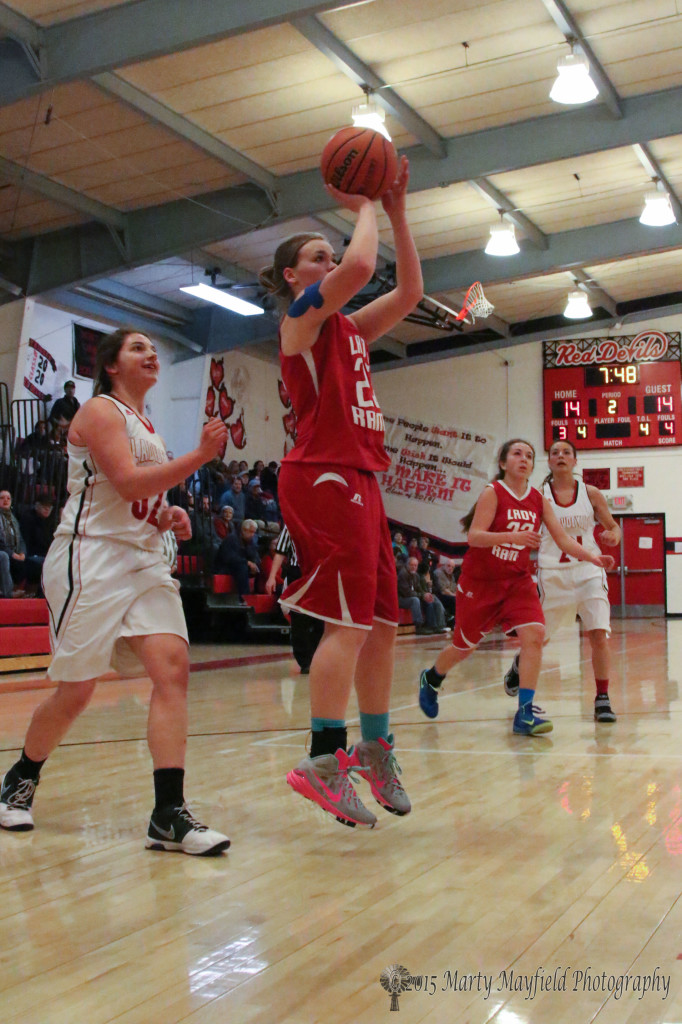 Jessica Pittman goes up for two of her 28 points on the evening.