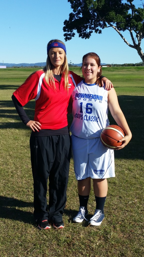 Sydni Silva with her Down Under coach from Idaho Rebecca Nead