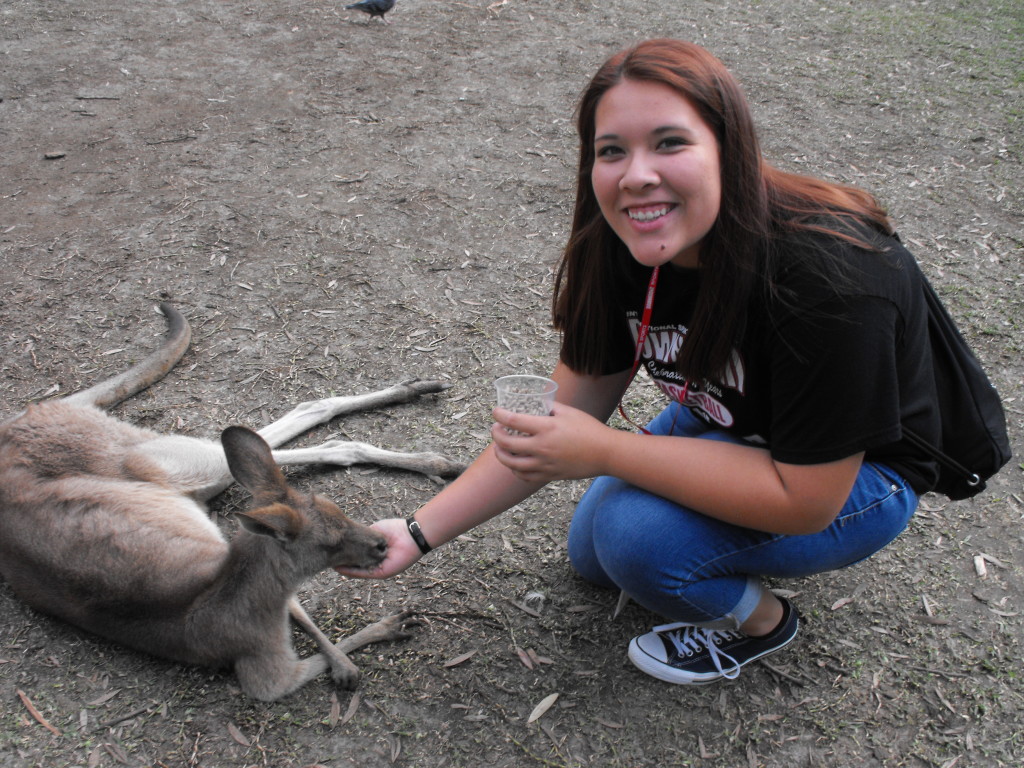 Sydni had the opportunity to visit with the local wildlife at the Currumbin Sanctuary, Gold Coast  in Austrailia