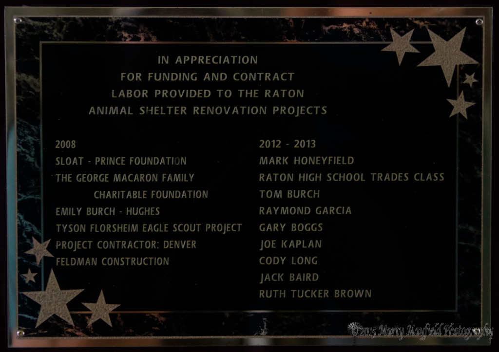The Raton Animal Shelter has been the benefactor of many donations including these donors.