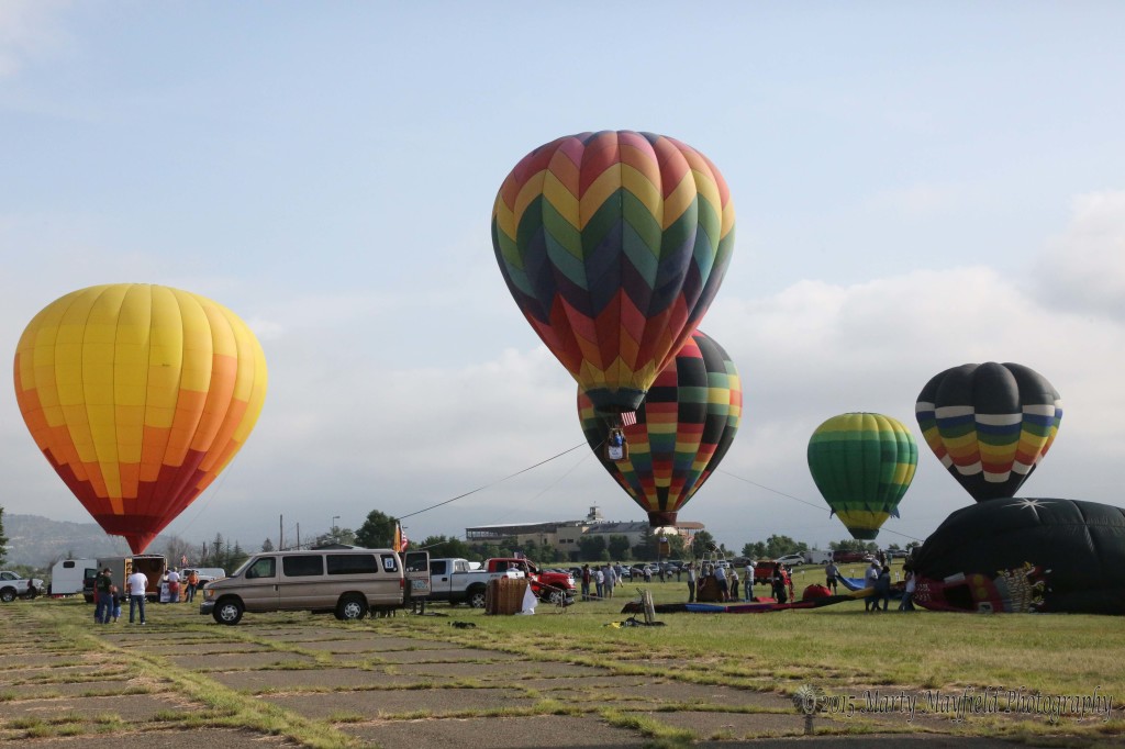 The wind was great but the clouds were not as it kept the balloons on the ground this Friday morning