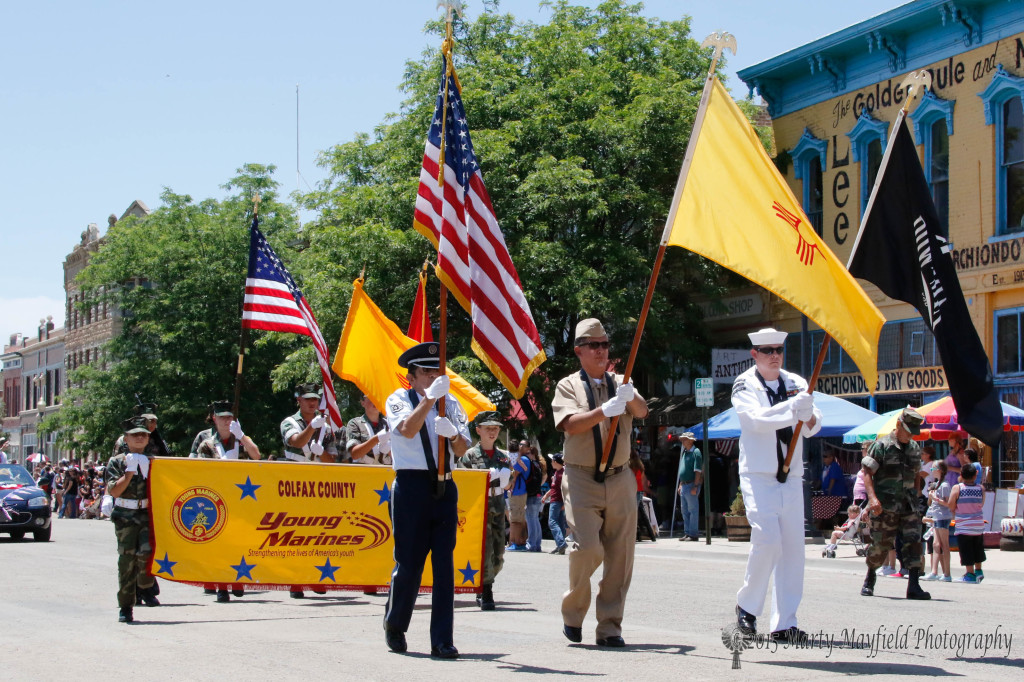 The VFW and Young Marines lead the 4th of July parade Saturday afternoon
