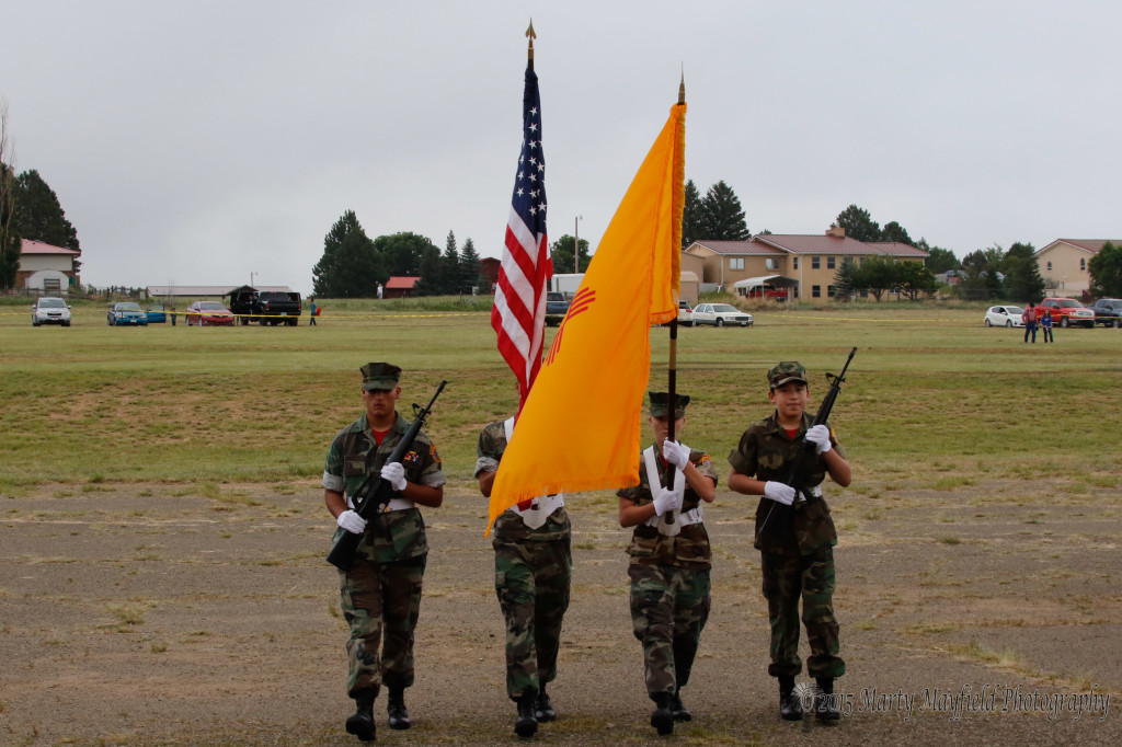 The Young Marines posted the colors this morning at the Balloon Rally