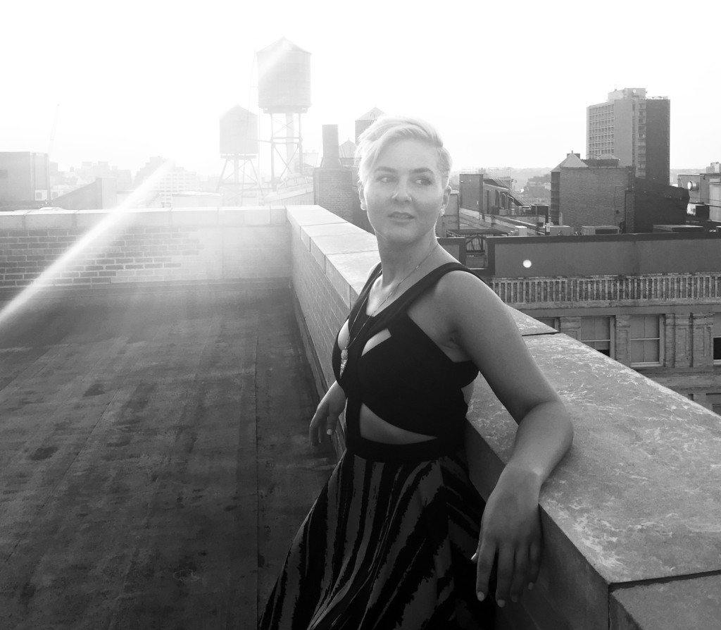 Stephanie Calvert on a rooftop in New York City.  Courtesy photo.