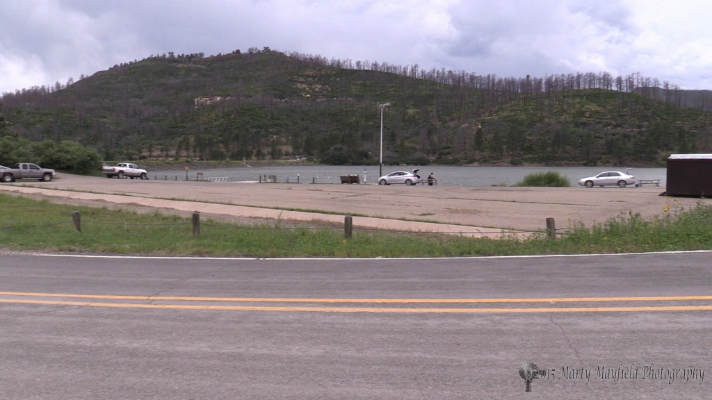 The 200 foot wide boat ramp at Lake Maloya is the beginning of the emergency spillway for the lake. 
