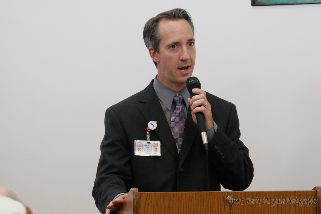 MCMC CEO and Administrator Shawn Lerch spoke to a large crowd gathered at MCMC Acute Care Hospital to dedicate the new Rural Health Care Clinic