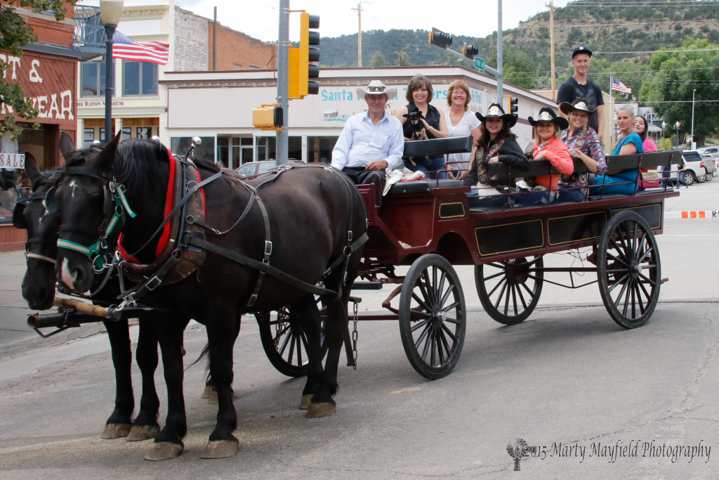 Roadrunner Tours provided music festival goers with wagon rides around downtown Raton Saturday.