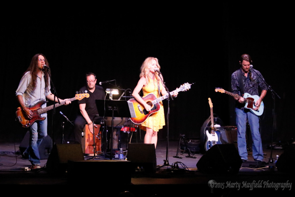 Deana Carter performs with her bed on stage at the Shuler Theater during the Gate City Music Festival