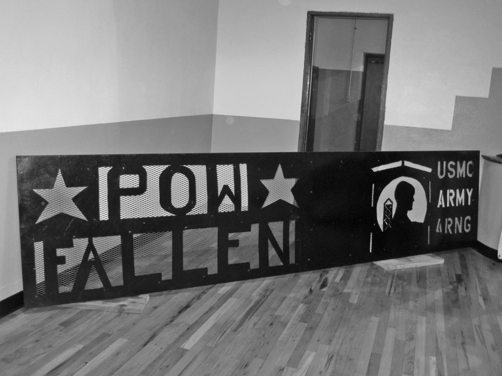 Springer will be home to the first, and only, POW/MIA park in the state of New Mexico.   Pictured above: the left hand gate for POW park - made by artist Michael Turner.  Photo by Sherry Goodyear. 