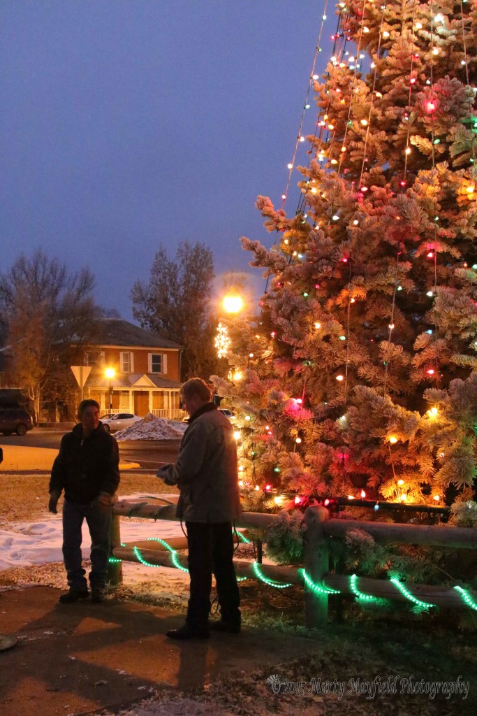 Raton City Manager flipped the switch to officially start the Christmas season in Raton by Lighting the City Christmas Tree Saturday evening.