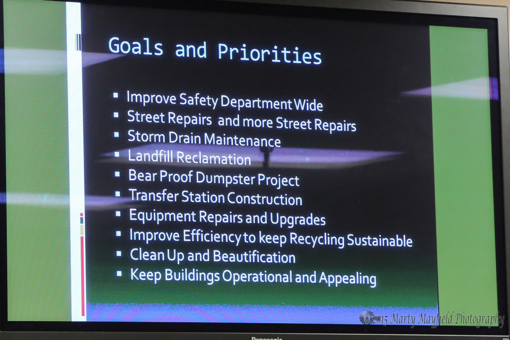 Goals and Priorities for the Public Works Department