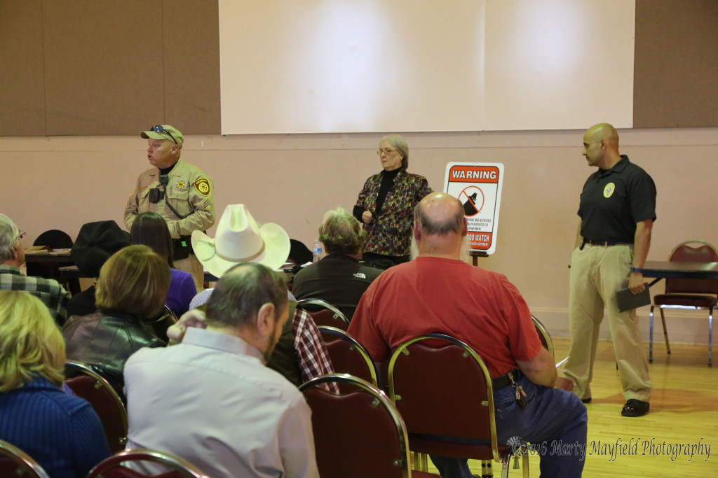 Colfax County Sheriff Sergeant Bill LaPorte and Raton Police Sergeant Noberto Dominguez talked about a couple of cases and how video is handled as evidence at the community neighborhood watch meeting Monday evening. 