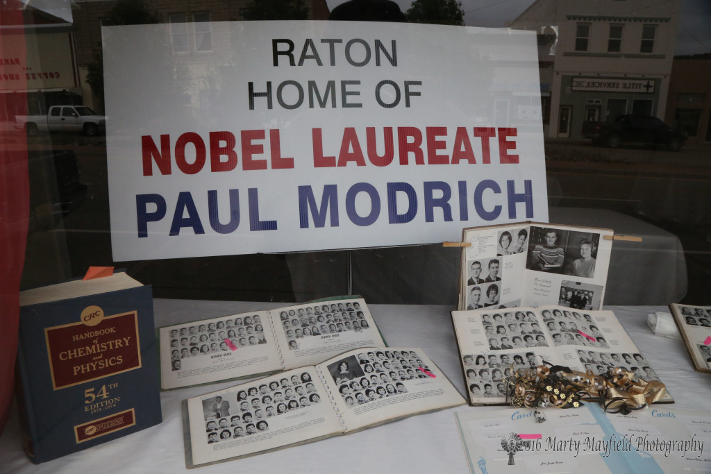 Remember when before Paul Modrich became a doctor. This display is in the window of the Isabell Castillo Building in honor of before Paul Modrich grew up and became well known.