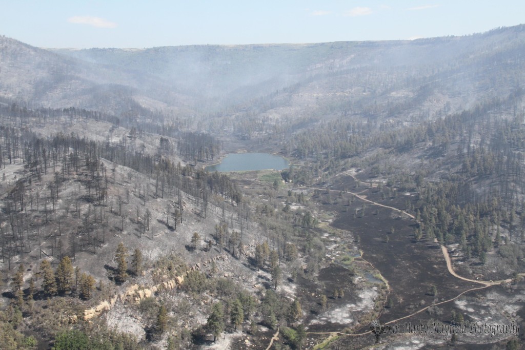 Lake Dorothy sits among the black as the Track Fire scorched the area in 2011