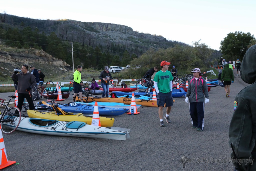 Spectators and competitors gather at the boat dock for the 2016 Master of the Mountain Adventure Race Photo by Holly Kohler