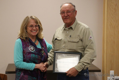 The Raton City Commission presented several Certificates of Appreciation to businesses for their work and accomplishments during the recent snow storm and power outage in Raton as part of the You Rock Award. This Certificate went to Bill Serazio of WM Serazio Company