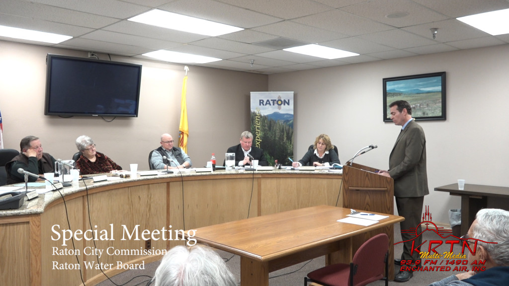 Attorney John Utton went over the Capulin Water Basin agreement in a joint meeting with the Raton Water Board and the Raton City Commission. 