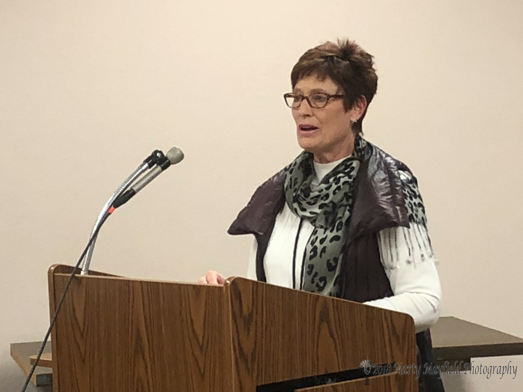 Retha Shiplet was present Tuesday evening to talk about the Strategic Action Plan that she helped department heads develop for the city. 