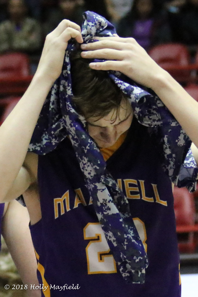 Sophomore Kolton Riggs takes the loss with a heavy emotion as most of the boys did. 