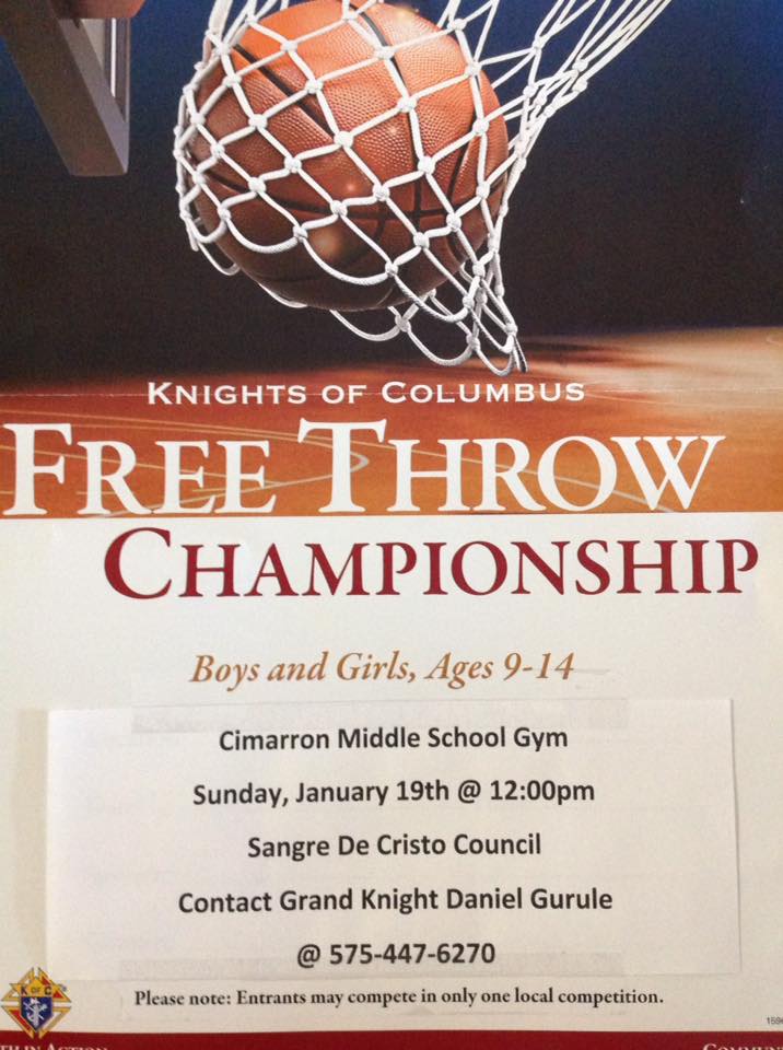 Knights of Columbus Free Throw Competition in Cimarron, NM, January