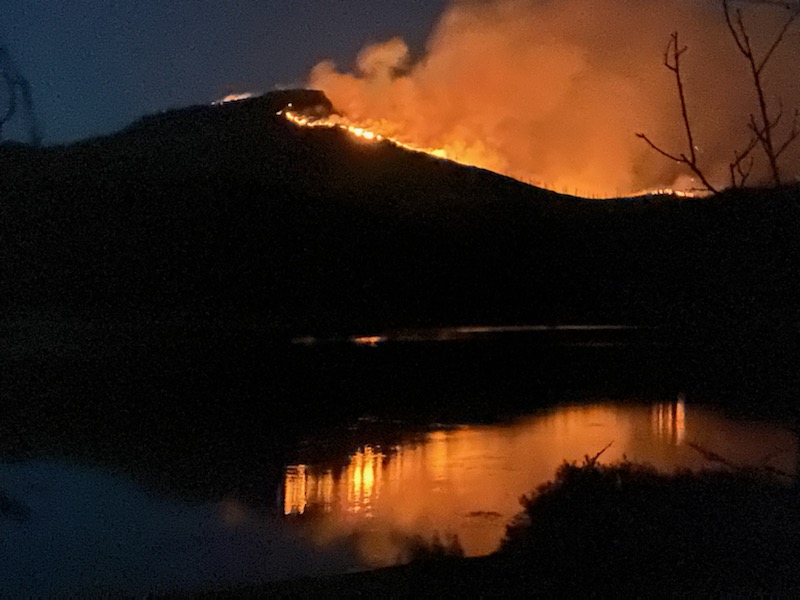 East Fork Fire Grows, Cause for Concern About Water Shed KRTN