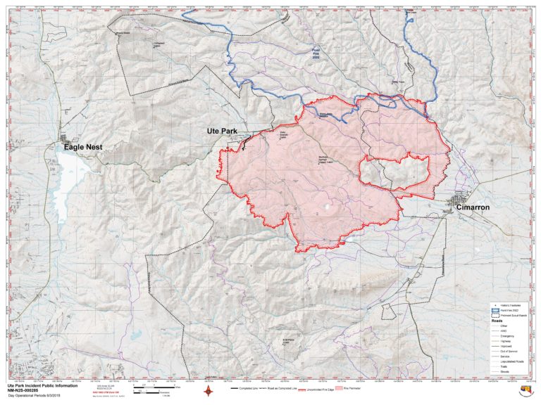 Ute Park Fire Monday update Cimarron Evacuation Order Lifted Philmont ...