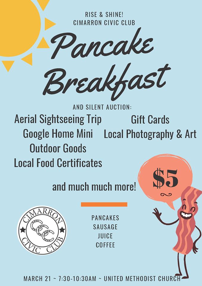 Postponed: Pancake Breakfast & Silent Auction ~ Cimarron Civic Club ...