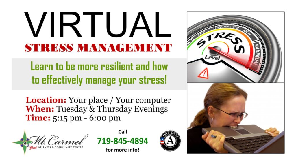 Gallery Detail: Virtual Stress Management Mt Carmel Wellness Community Center
